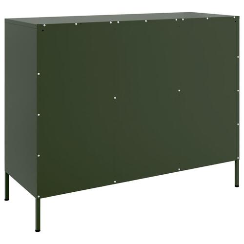 Skab 100,5x39x79 cm stål olivengrøn