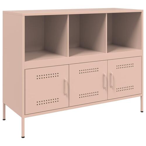 Skab 100,5x39x79 cm stål lyserød