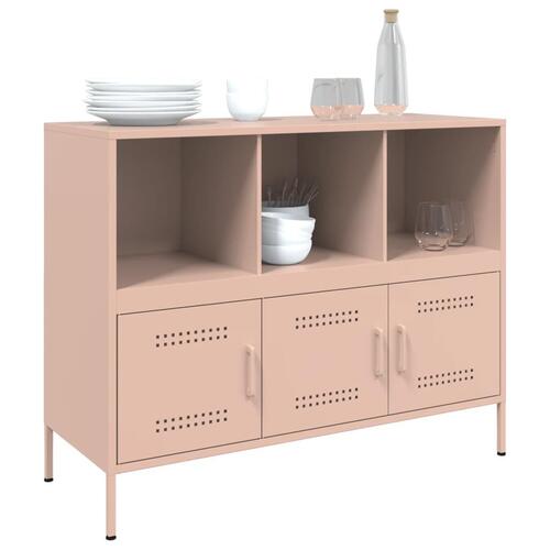Skab 100,5x39x79 cm stål lyserød