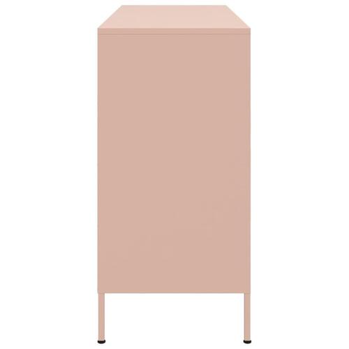 Skab 100,5x39x79 cm stål lyserød