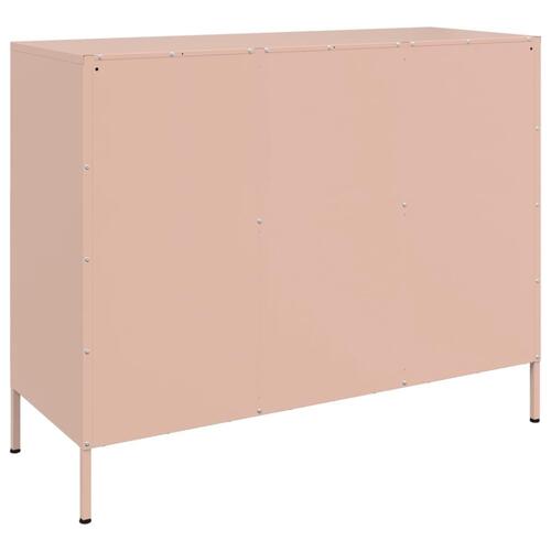 Skab 100,5x39x79 cm stål lyserød