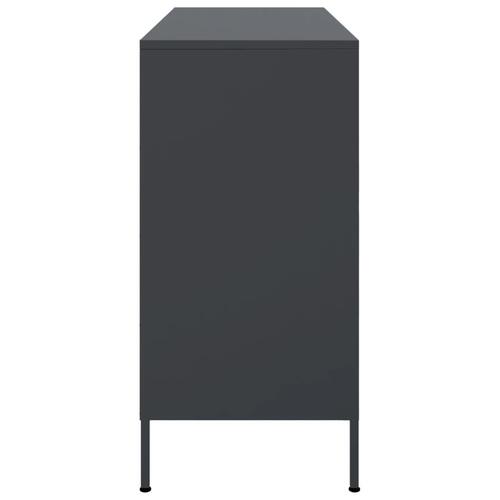 Skab 100,5x39x79 cm stål antracitgrå