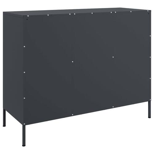 Skab 100,5x39x79 cm stål antracitgrå