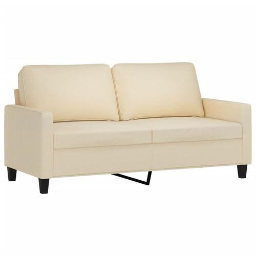 3 personers sofa med hynder stof cremefarvet