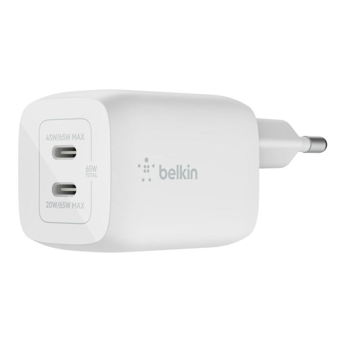 Vægoplader Belkin WCH013vfWH Hvid 65 W