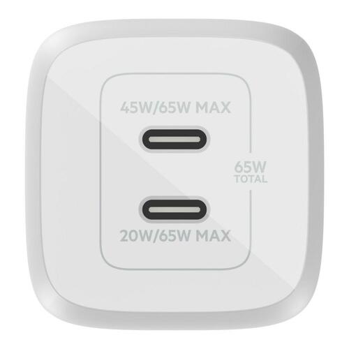 Vægoplader Belkin WCH013vfWH Hvid 65 W