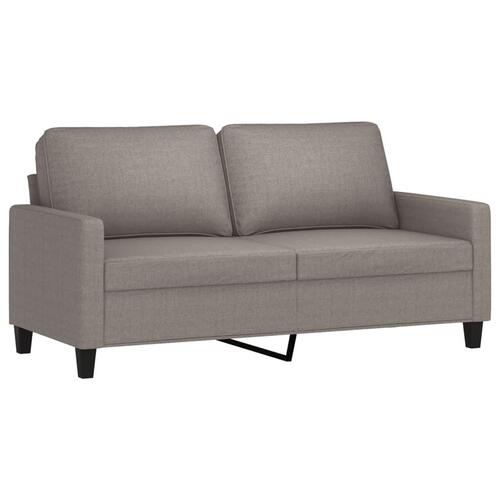 2 personers sofa med hynder stof gråbrun