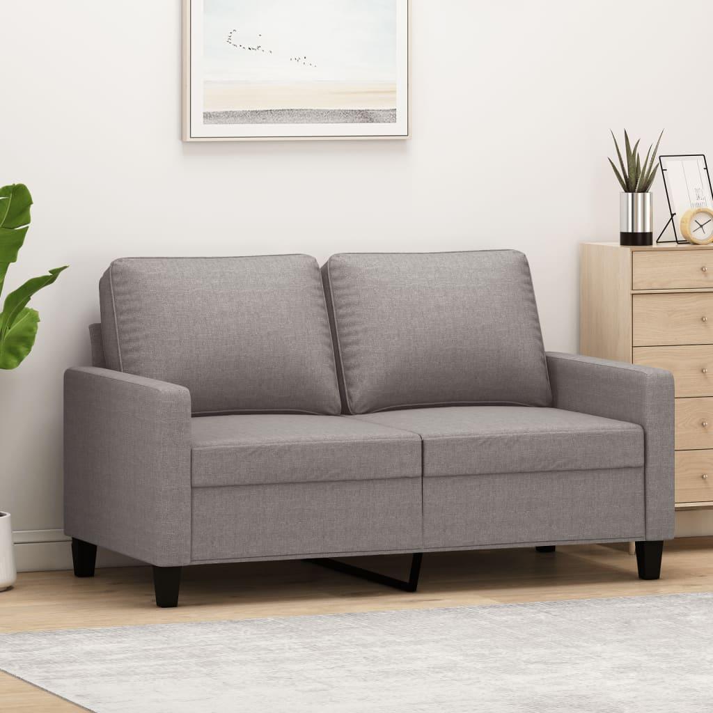 2-personers sofa 120 cm stof gråbrun