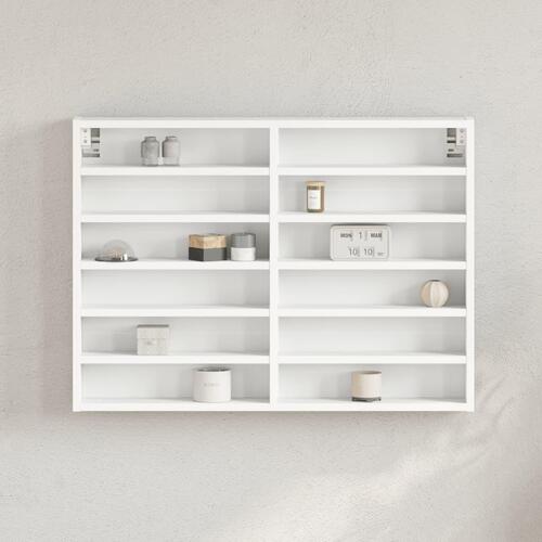 Vitrineskab 80x8,5x58 cm spånplade hvid