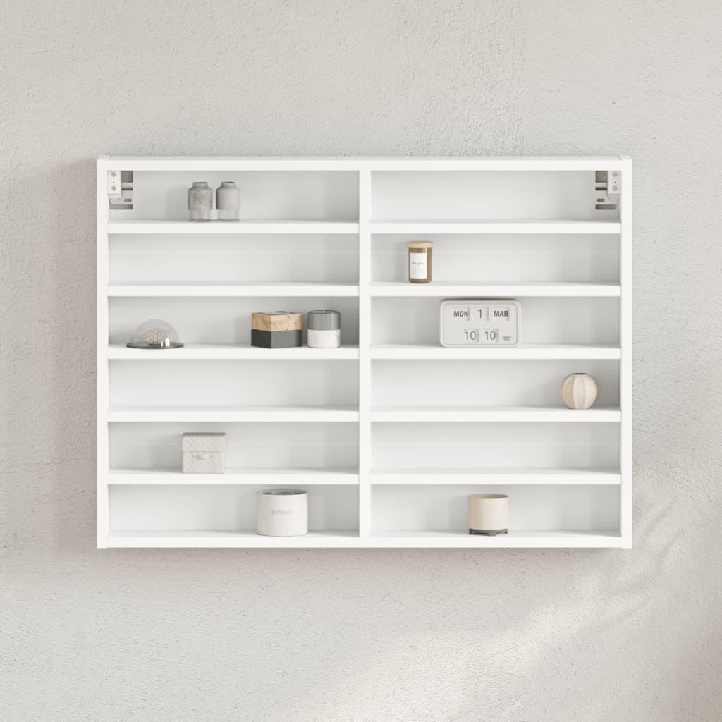 Vitrineskab 80x8,5x58 cm spånplade hvid