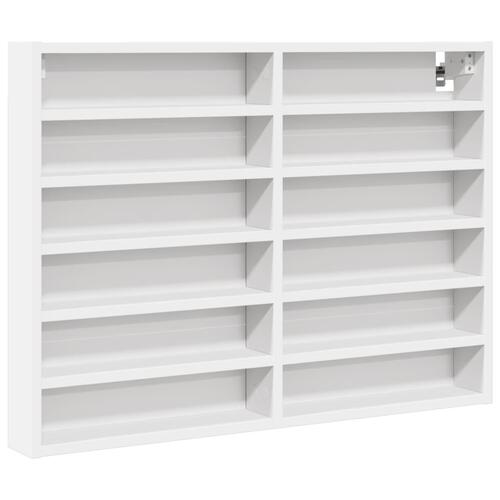 Vitrineskab 80x8,5x58 cm spånplade hvid