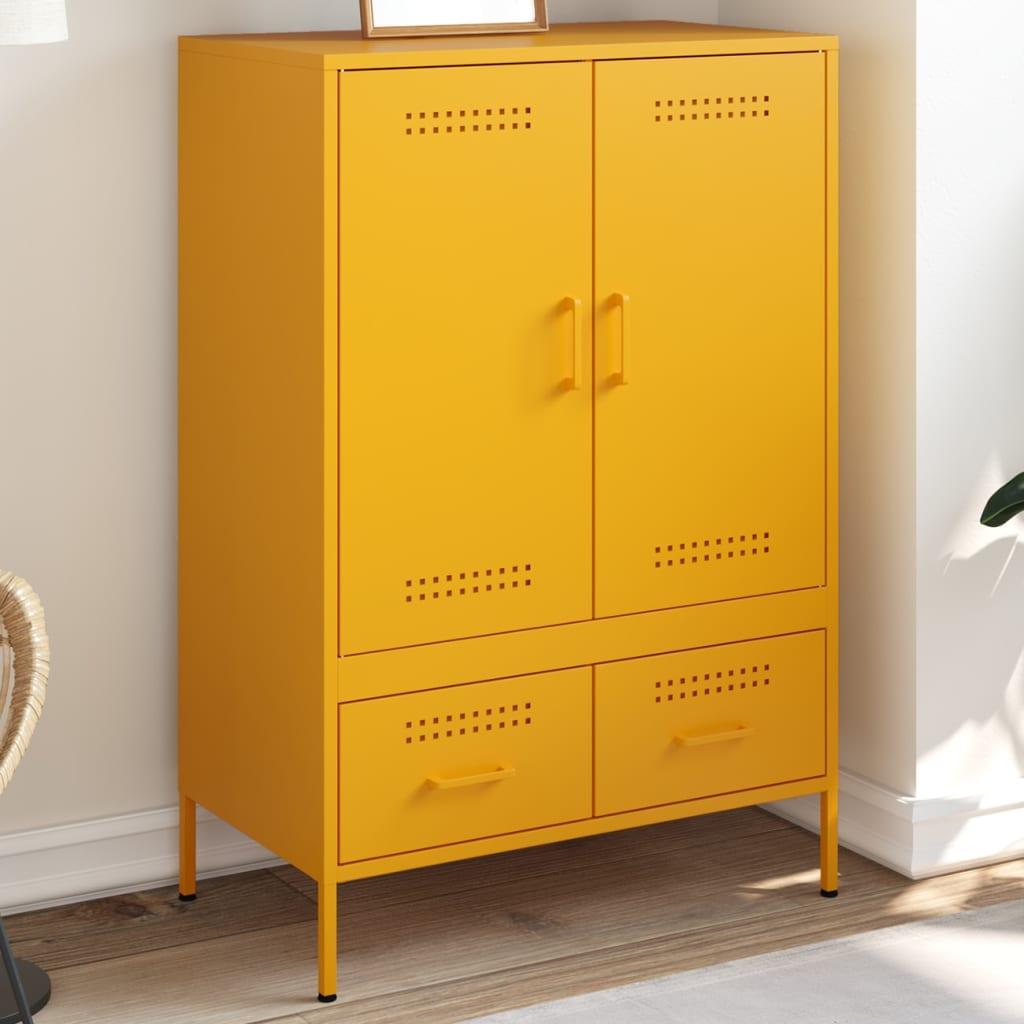 Højskab 68x39x101,5 cm stål sennepsgul