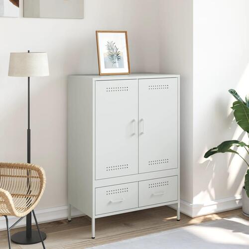 Skab 68x39x101,5 cm stål hvid