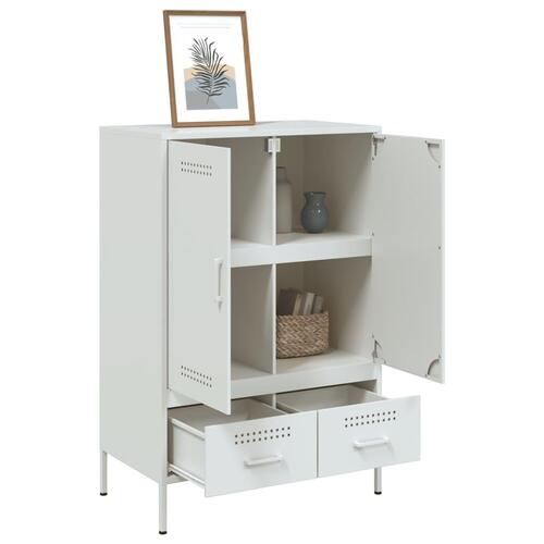 Skab 68x39x101,5 cm stål hvid
