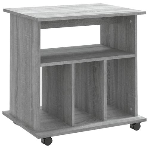 Rulleskab 60x45x60 cm konstrueret træ grå sonoma-eg