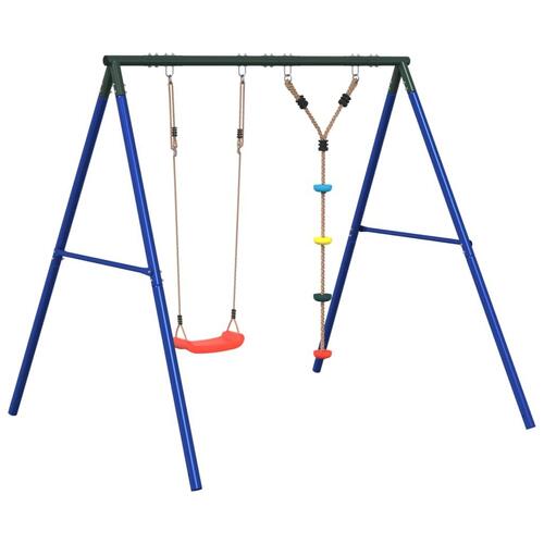 Gyngestativ med gynge og rebgynge