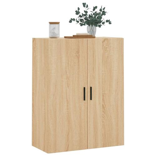 Væghængt skab 69,5x34x90 cm konstrueret træ sonoma-eg