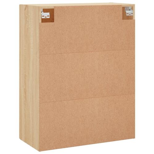 Væghængt skab 69,5x34x90 cm konstrueret træ sonoma-eg
