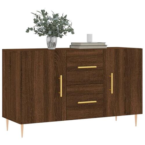 Skænk 100x36x60 cm konstrueret træ brun egetræsfarve
