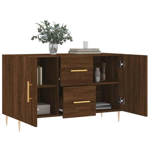 Skænk 100x36x60 cm konstrueret træ brun egetræsfarve