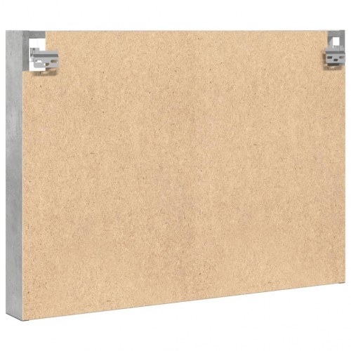 Vitrineskab 80x8,5x58 cm konstrueret træ betongrå