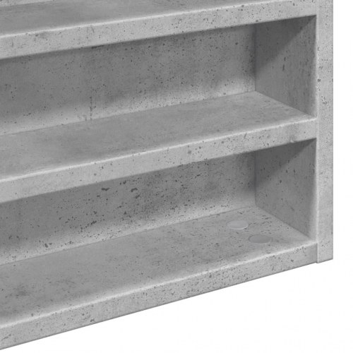 Vitrineskab 80x8,5x58 cm konstrueret træ betongrå