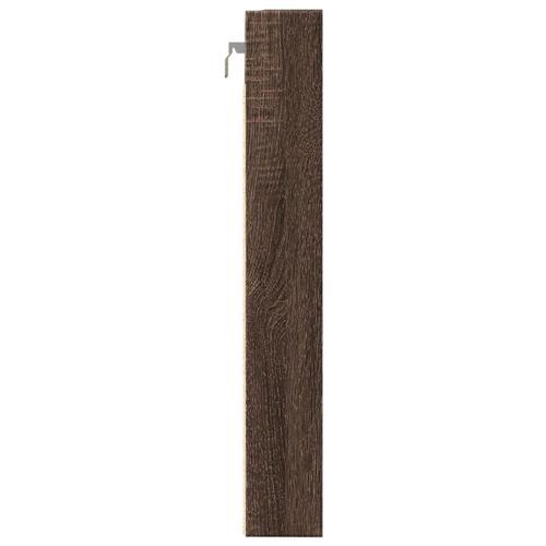 Vitrineskab 80x8,5x58 cm konstrueret træ brun egetræsfarve