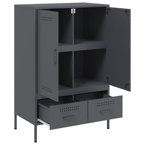 Skab 68x39x101,5 cm stål antracitgrå