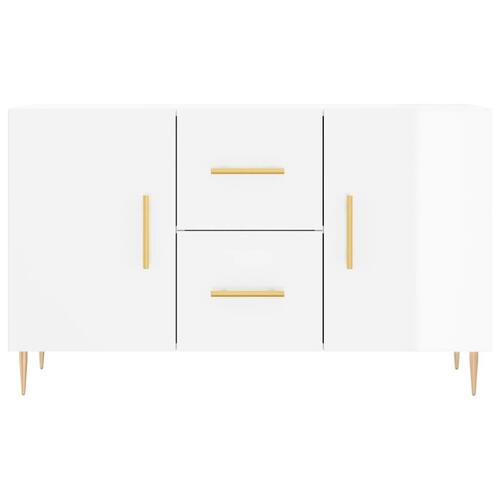 Skænk 100x36x60 cm konstrueret træ hvid højglans