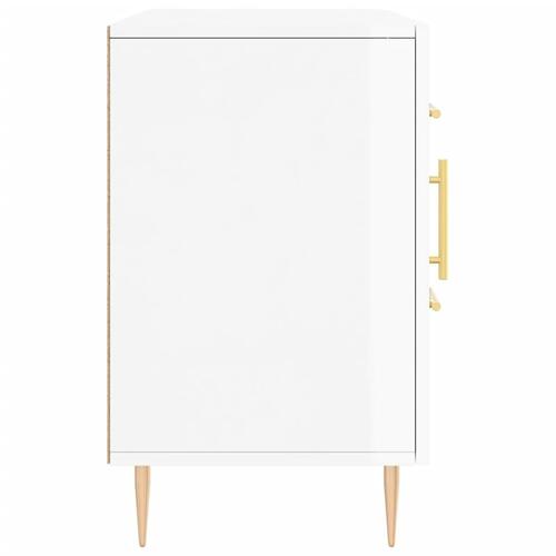 Skænk 100x36x60 cm konstrueret træ hvid højglans