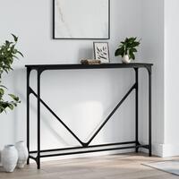 Konsolbord 102x22,5x75 cm konstrueret træ sort