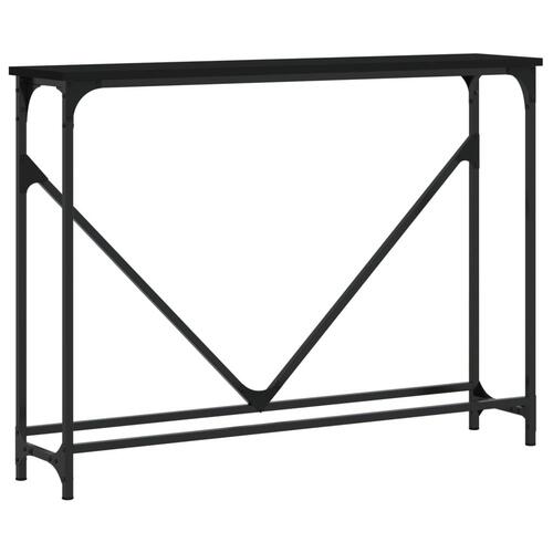 Konsolbord 102x22,5x75 cm konstrueret træ sort