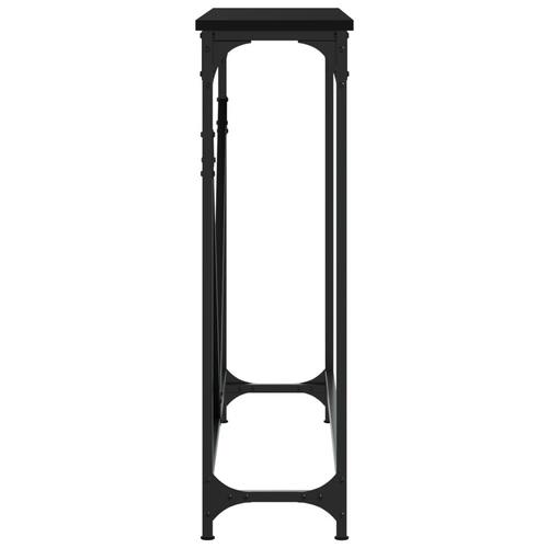 Konsolbord 102x22,5x75 cm konstrueret træ sort