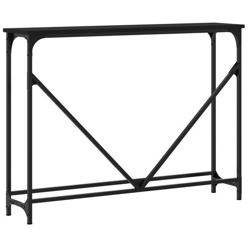 Konsolbord 102x22,5x75 cm konstrueret træ sort