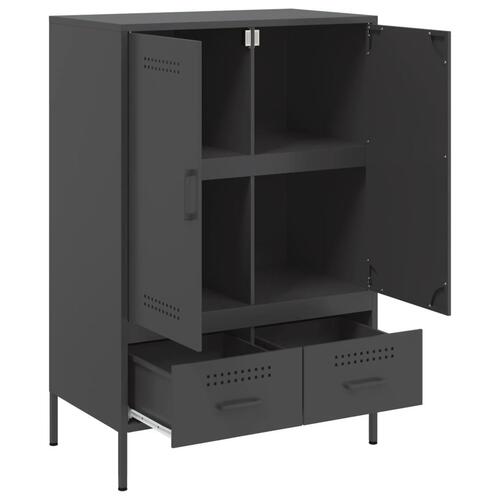 Skab 68x39x101,5 cm stål sort