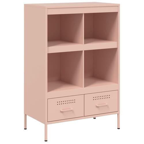 Skab 68x39x101,5 cm stål lyserød