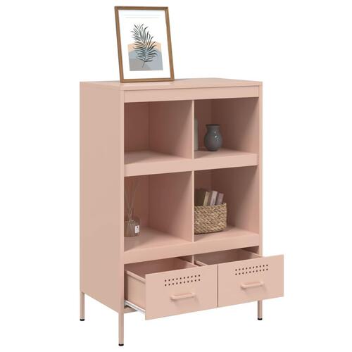 Skab 68x39x101,5 cm stål lyserød