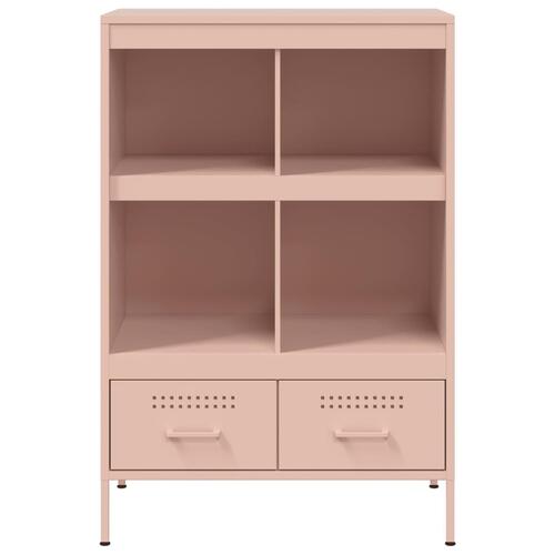 Skab 68x39x101,5 cm stål lyserød