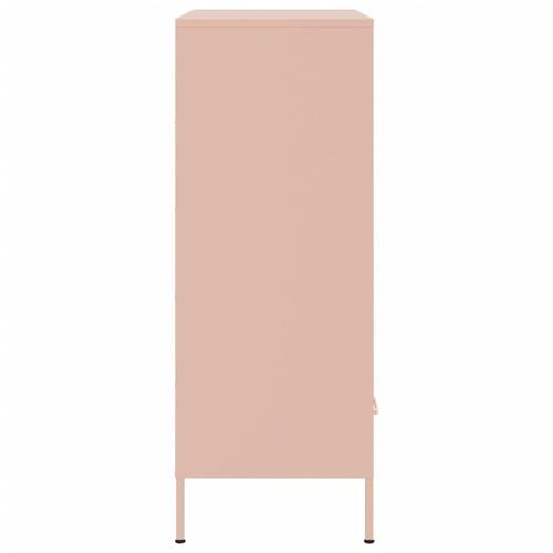 Skab 68x39x101,5 cm stål lyserød