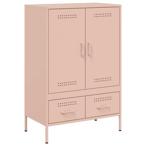 Skab 68x39x101,5 cm stål lyserød