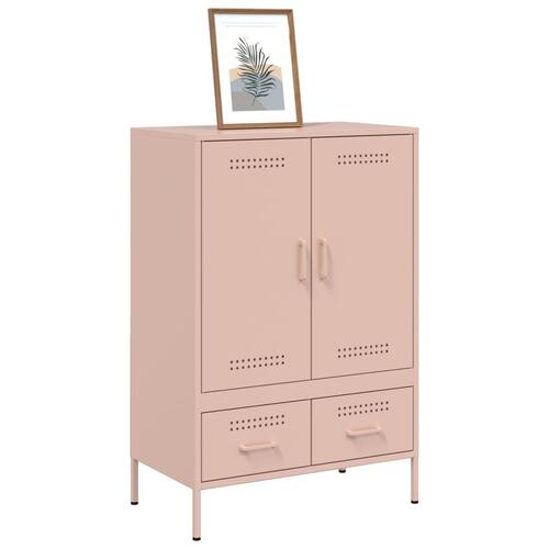 Skab 68x39x101,5 cm stål lyserød