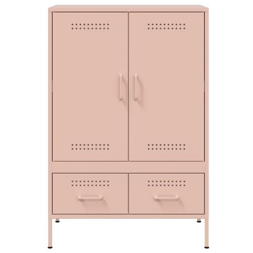 Skab 68x39x101,5 cm stål lyserød