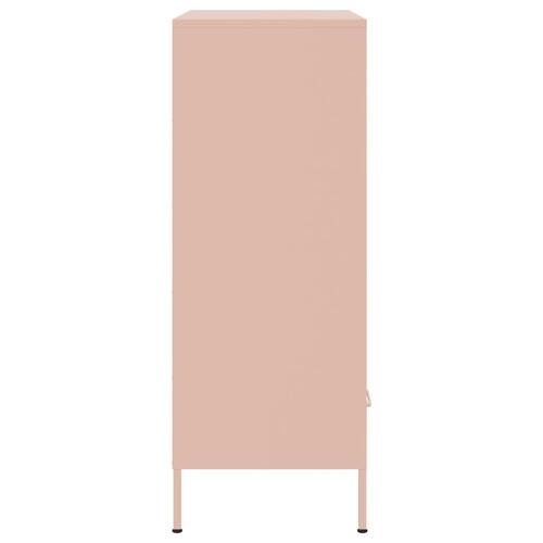 Skab 68x39x101,5 cm stål lyserød