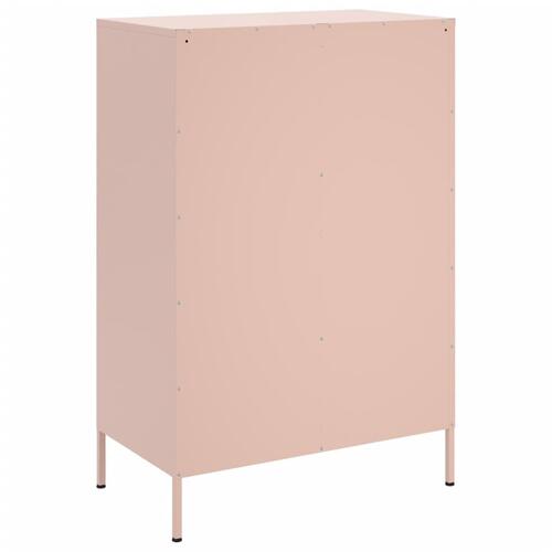 Skab 68x39x101,5 cm stål lyserød
