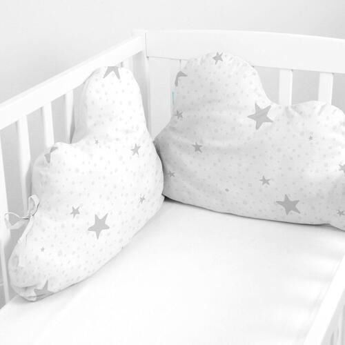 Barnesengbeskytter HappyFriday Basic Kids Little star Grå 60 x 40 cm