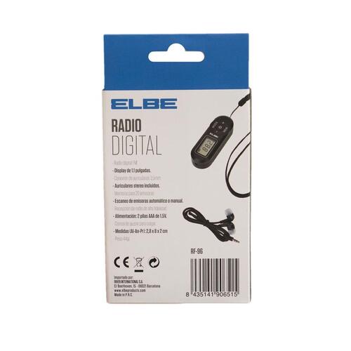 Transportabel digital radio ELBE RF96 Sort FM