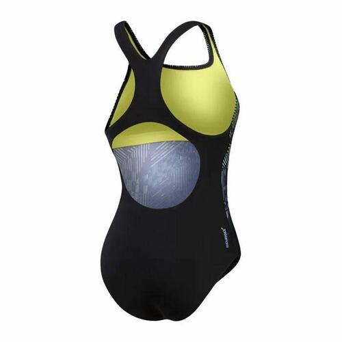 Badedragt til piger Speedo Digital Printed Medalist Sort 34