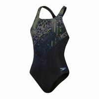 Badedragt til piger Speedo Digital Printed Medalist Sort 38