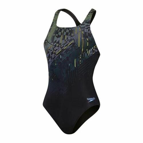 Badedragt til piger Speedo Digital Printed Medalist Sort 38