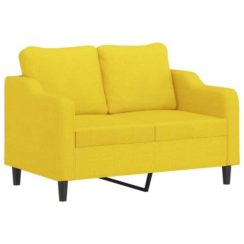 3 personers sofa med puder stof lysegul